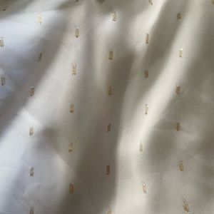 White Blouse w: gold strips